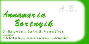 annamaria bortnyik business card